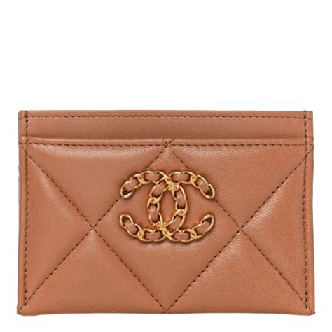 chanel card holder brown|genuine Chanel wallet.